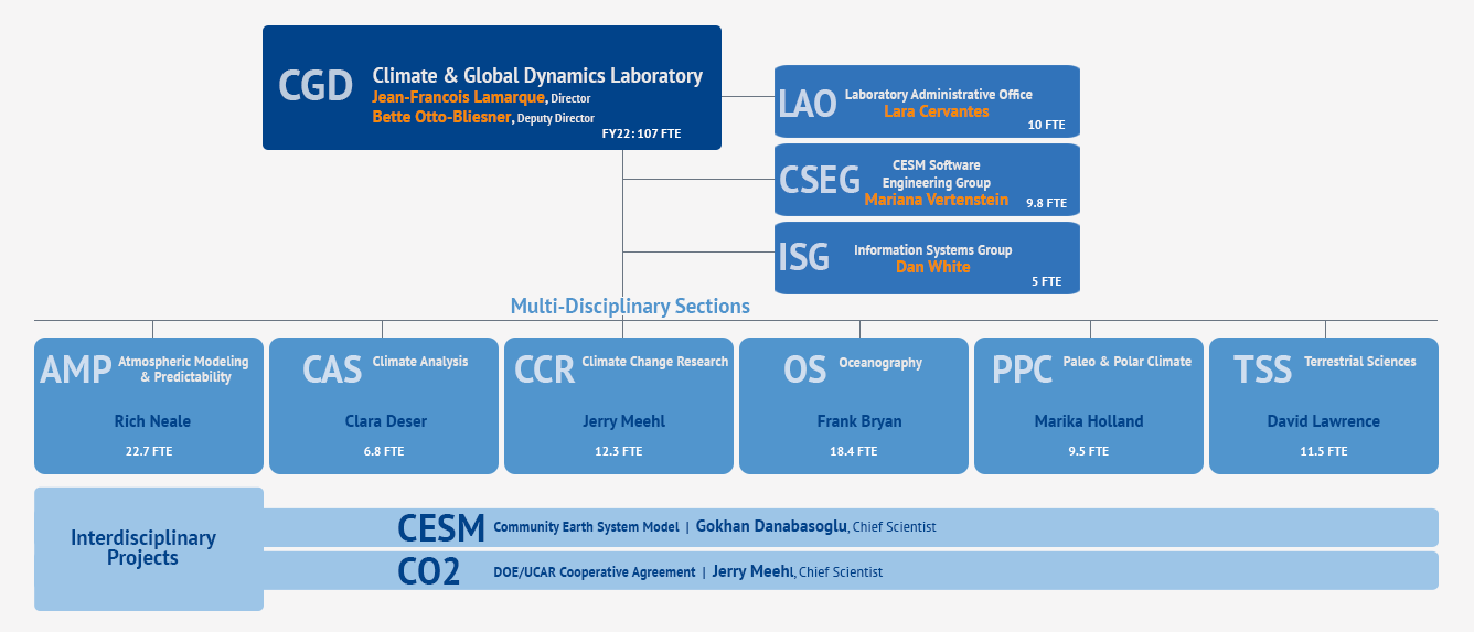CGD organizational chart summary