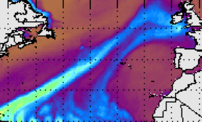Atmospheric River event January 24 05 GMT